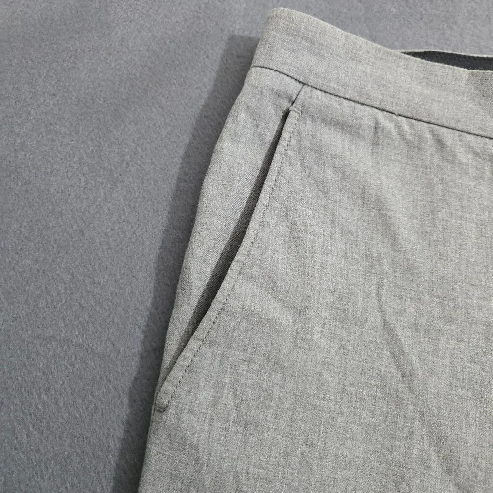 J. Crew Men 35X32 (36X29) Bedford Chambray Gray Flat Front Dress Pants